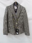 Holland Cooper 'Knightsbridge' Blazer - Prince of Wales monogram - Size 10 - RRP£399