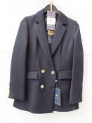Holland Cooper double breasted wool blazer - Navy Twill - Size 8 - RRP£549