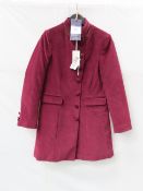 Hartwell 'Anna' velvet coat - Burgundy - Size 10 - RRP£319