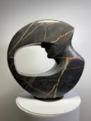 Domenico Ludovico Golden Dream Tondo ( Black and Gold Tondo), 2024 Marble Saint Lauren from the