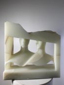 Domenico Ludovico Window with a view, 2024 Precious Onyx from the Alps Apuan, Hand Carved 19 7/