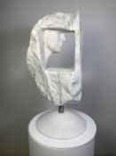 Domenico Ludovico Sunset in White and Gold, 2024 Zebrino Marble the Tuscany Apuan Alps (Carrara)