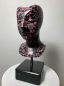 Domenico Ludovico Black in rose n.1, 2021 Precious and rare marble of Carrara from the valley of the
