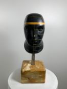 Domenico Ludovico Black and Gold Thought, 2018 Black Marble marquigna and yellow Siena very rare,