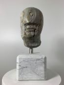 Domenico Ludovico Boxer, 2021 Marble of Carrara. Very precious and rare from the valley of the Apuan