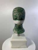 Domenico Ludovico Emerald and White Thought, 2024 Green Quartzite and Marble Calacatta Gold on a