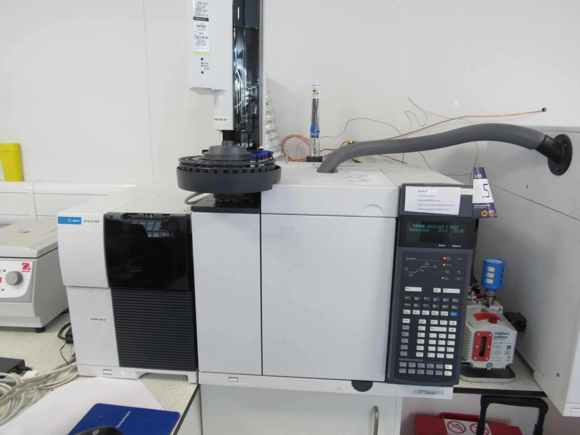 Agilent 5977B AC/MSD Chromatography unit with Agilent 7697A headspace ...
