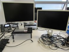 2 Dell P2717WH flat panel screens