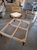 7 Various wooden foot stool frames