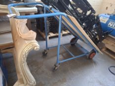 Steely four wheel reclined cart trolley