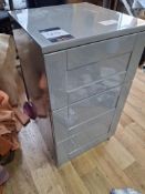 3 Drawer cabinet and contents to include large quantity of button mould backs, twine, washer