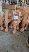 12 x Claw and Ball Wooden Legs