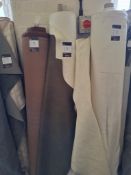 2 Rolls of Andrew Martin faux leather material and 1 other in various length rolls