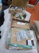 4 Boxes of upholstery components to include clockwork components, KD brackets, Fix OSI, Peter Cook a