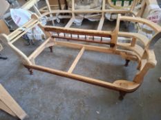 Wooden framed chaise long