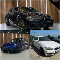 Alfa Giulia Quadrifoglio, Tesla Model 3 Performance , BMW 116d Sport (unless previously sold)