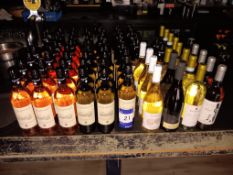67 x Bottles of Assorted White Wines & 4 x Bottles of Rose
