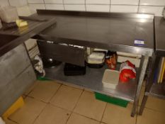 Stainless Steel 5ft Preparation Table with Drawer – Viewing Recommended to Ascertain Removal Due to