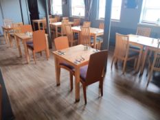 38 x Wooden Square Topped (2ft 5” x 2ft 5”) Restaurant Tables & 73 x Chairs (2 x Styles)