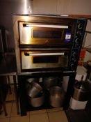 Adexa 2-Deck Pizza Oven with Stand, 2 x Pizza Peels & Cooking Pots - Viewing Recommended to Ascertai