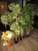 4 x Artificial Potted Plants