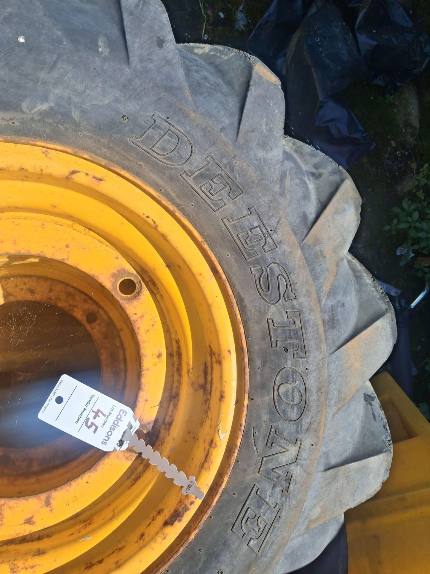 2 Deestone Tyres & Wheels (JCB?) - Image 2 of 4