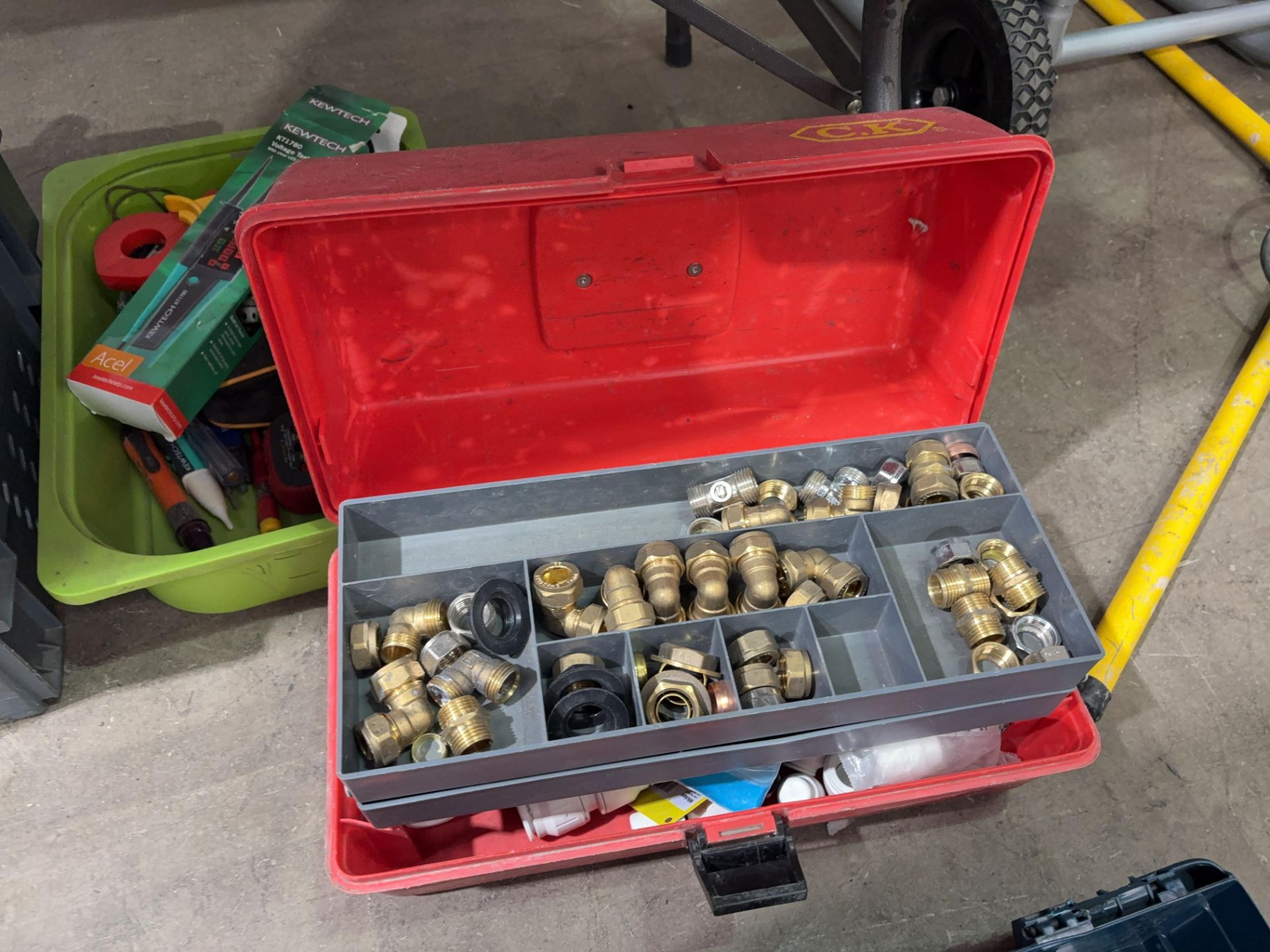Miscellaneous items including rolls of foil tape, pressure gauges, plumbing parts etc - Image 4 of 4