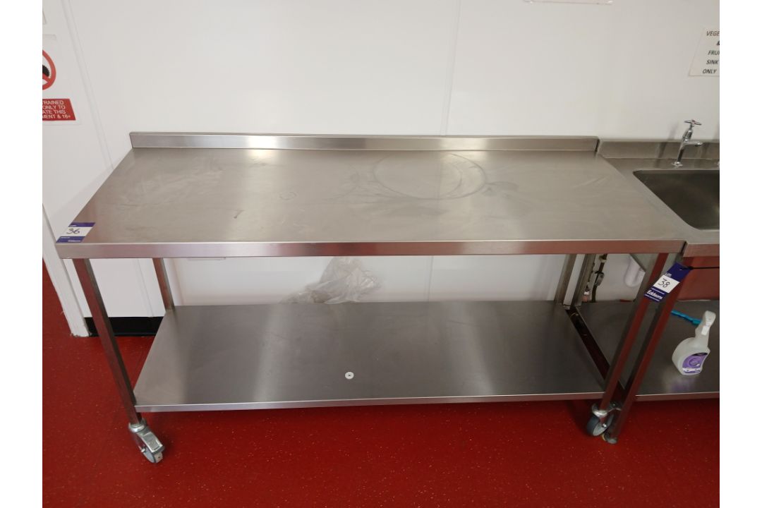 Stainless Steel Mobile Prep Table (Approx. 1700 x 660)