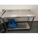 Stainless Steel Mobile Prep Table (Approx. 1200 x 600)
