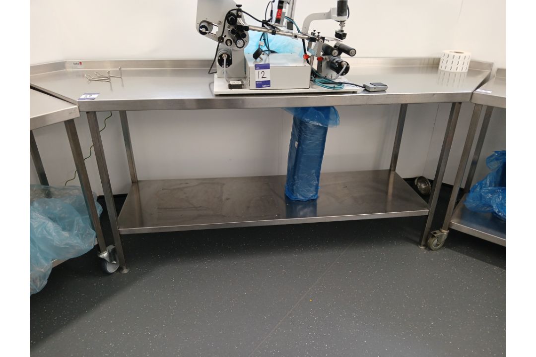 Stainless Steel Angled Prep Table (Approx. 2600 x 650)