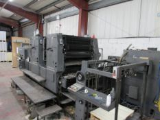 Heidelberg Speedmaster 2 colour, 72 x 102 28 3/8 x 40", 102 ZP S/N 528-550, 184.7 Million impression
