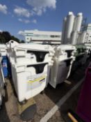 4x Commercial Wheelie Bins. 125 x 100 x 125cm. Mobile. 4 White