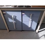 2x Laboratory 3 Drawer Pedestal Units