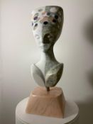 Domenico Ludovico Art & Love, 2025 Carrara statuary white marble, and Zebrino Marble, rare, precious