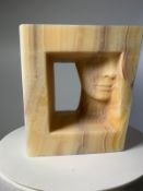 Domenico Ludovico T1, 2024 Precious Onyx from the Alps Apuan, Hand Carved 10 3/5 9 2/5 8 7/10 in