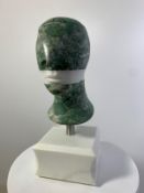 Domenico Ludovico Emerald and White Thought, 2024 Green Quartzite and Marble Calacatta Gold on a Cal
