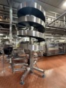 2 x Ambaflex Spiralveyors. 1 x 4 Tier spiralveyor 5 metres high. 400 belt in filling and 1 x 2 Tier