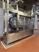 Isoma bottle de-elevator, approx. 5 metre drop down with approx. 7 metre feed to filler. This lot is