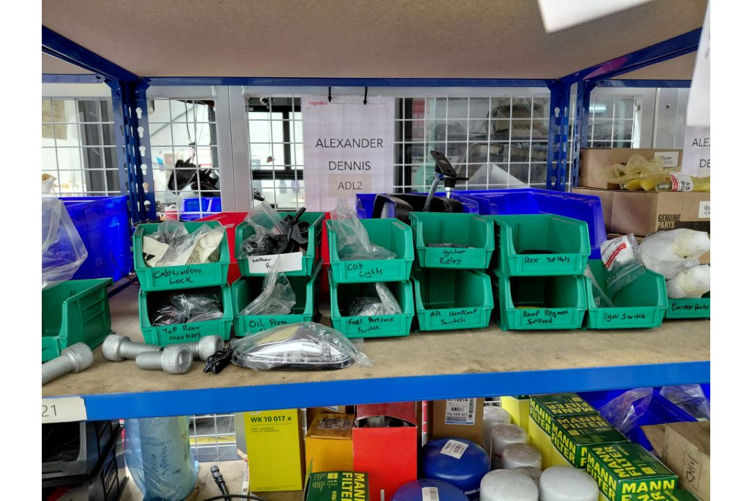 5 x Bays of Boltless Racking and Contents to Include: Alexander Dennis Spare Parts and Consumables - Image 8 of 10