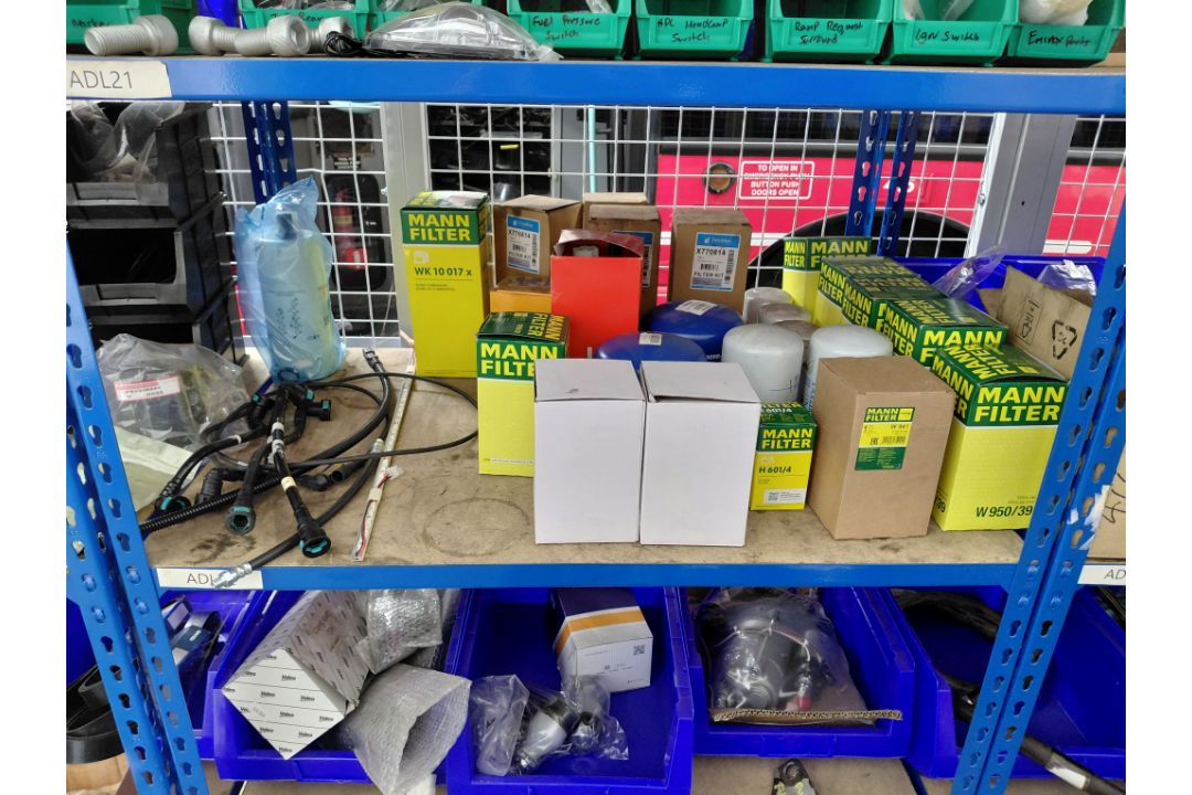 5 x Bays of Boltless Racking and Contents to Include: Alexander Dennis Spare Parts and Consumables - Image 7 of 10