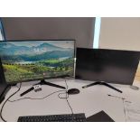 Samsung F27T350FHR 27in LED monitor, S/N 06GZHK7TC00260V & Asus VG249M1A 24in LCD Monitor, S/N R3LMQ
