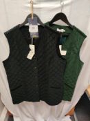 2x Hartwell Katrina Vests, Size 20, in Black velvet and green velvet. RRP £102 each