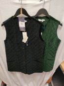 2x Hartwell Katrina Vests, Size 12, in Black velvet and green velvet. RRP £102 each