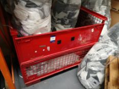 2 x Red Steel Cage Stillages