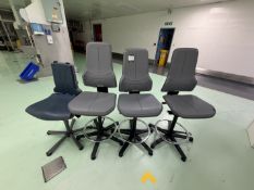 3x Bimos Laboratory/Workshop stools and 1 x Laboratory workshop stool.