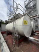 Wincanton PEG 400 SS Supply tanks. Sitting on load cells. YOM 2002. Top vented. Diameter 300 x 700 x