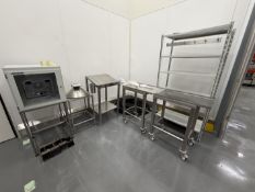 Benches and Racking. Stainless Steel Benches and Lecturn, Armagard Cabinet, Test Weights, Hoses and