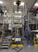 Big Bag Station and Buffer Hopper. Powder Handling System. Bulk Bag Emptying System with 2000 kg Mor