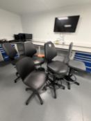 6 Lab/Workshop stools and 2 Rocker Stools
