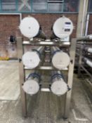SS Liquid Delivery hose store and rack. Mounted on SS Frame, all tubes lockable, 6 tubes on rack.